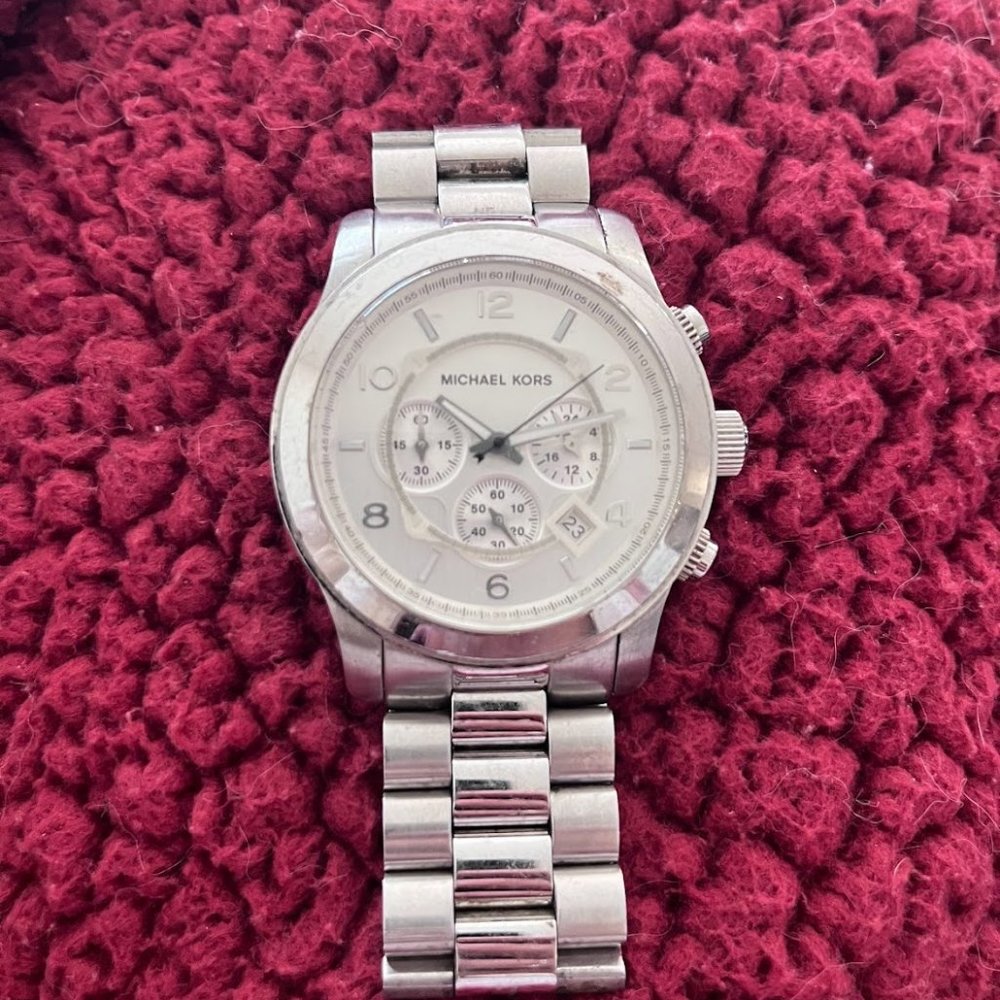 Michael Kors Silver "boyfriend" watch